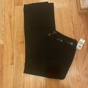 EXCLUSIVE NWT INC WOMEN'S Size12P BLACK DRESS PANTS WITH SEQUIN WAISTBAND